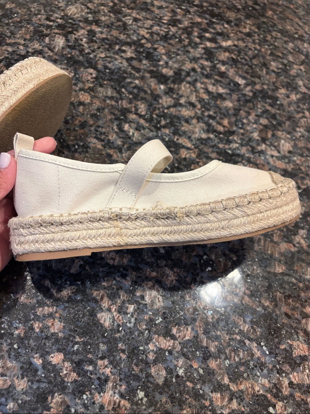 SODA Cream Canvas Espadrille Mary Jane with Decorative Buckle - Picture 10 of 16